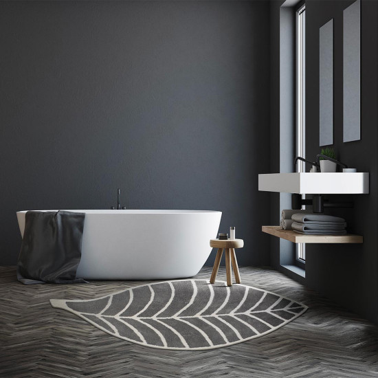 Kilimas LEAF GREY/IVORY, 80 × 140 cm