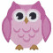 Kilimas ANIMALS OWL PINK, 90 × 90 cm