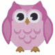 Kilimas ANIMALS OWL PINK, 90 × 90 cm
