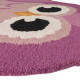 Kilimas ANIMALS OWL PINK, 90 × 90 cm