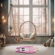 Kilimas ANIMALS OWL PINK, 90 × 90 cm