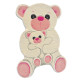 Kilimas ANIMALS POLAR BEAR IVORY/PINK, 60 × 90 cm