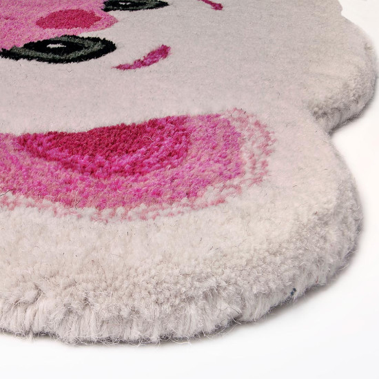 Kilimas ANIMALS POLAR BEAR IVORY/PINK, 60 × 90 cm